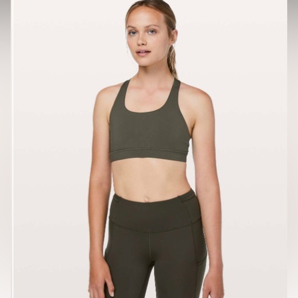 Lululemon womens Time To Sweat Bra green size 8 EUC - Picture 1 of 7